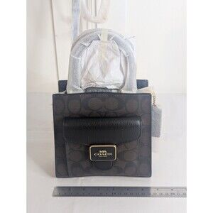 Coach Mini Pepper Crossbody - Brown/Black Signature, NWT